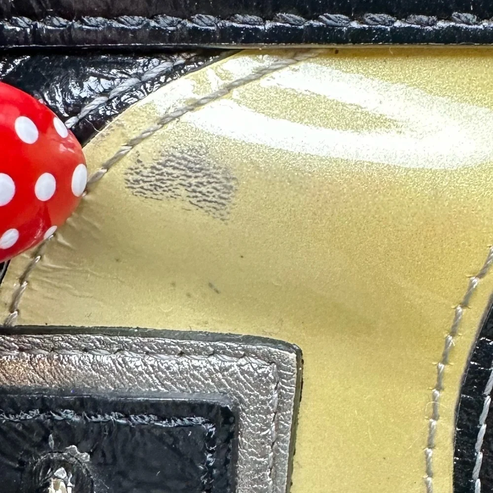 Coach Black Patent Inlaid Leather & Suede Cs Satchel Handbag - Picture 6 of 9